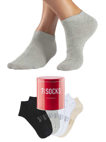 Bench Sneakersocken in hell grau meliert, weiß, schwarz, beige