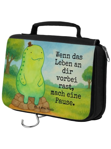 Mr. & Mrs. Panda Kosmetiktasche Schildkröte Pause Design mit Spruch in Weiß