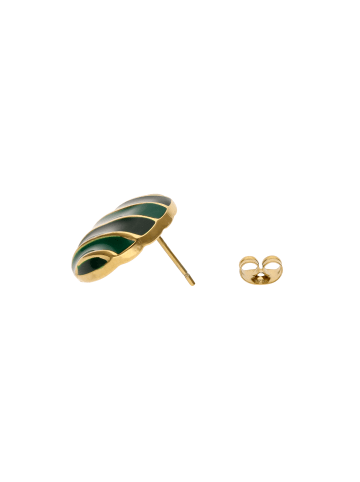 faina Women Earrings in Gold Green Black
