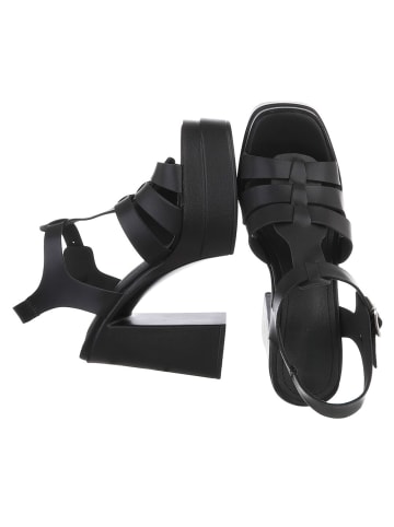 Ital-Design High-Heel Sandalette in Schwarz