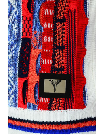 Carlo Colucci Strickpullover Casatta in Rot / Weiß