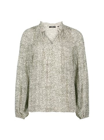 Zero  Bluse mit Bindedetail und Druck in KhakiCream