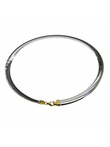 Schmuckador Halsreif Omega 8mm flach - 42cm - Wendeomega in silber