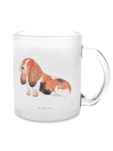Mr. & Mrs. Panda Teetasse Hund Basset Hound ohne Spruch in Transparent