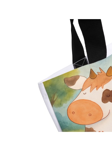 Mr. & Mrs. Panda Tasche Kuh Design mit Spruch in Weiß