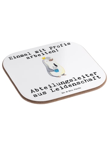 Mr. & Mrs. Panda Glas-Untersetzer Abteilungsleiter Leidenschaft ... in Weiß