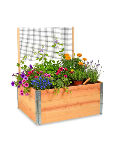 relaxdays Hochbeet in Natur - (B)120 x (H)118 x (T)80 cm