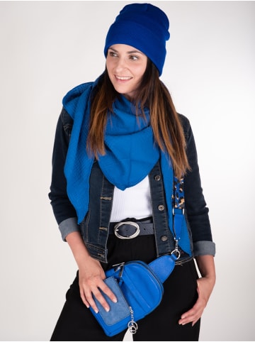 styleBREAKER Einfarbiger Musselin Dreiecksschal in Schwarz