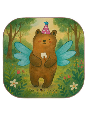 Mr. & Mrs. Panda Untersetzer für Gläser Bär Zahnfee Design ohne ... in Weiß