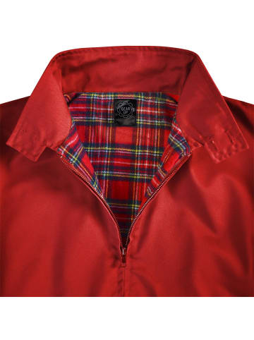 Gear Up Herren Harrington Jacke in Rot/Weiß