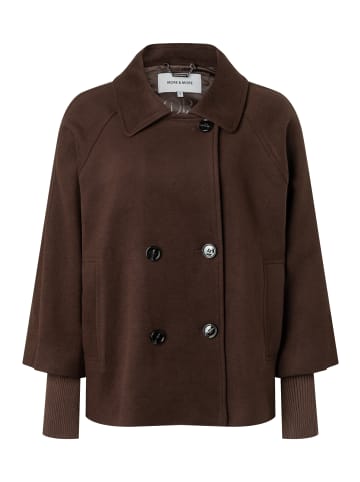 More & More stylishe A-Shape-Caban-Jacke in espresso brown