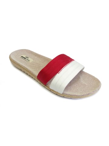 Brasileras Pantoletten "Tren Pala Combi" in Rot/Weiß