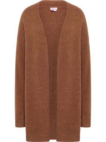 IZIA Damen Langer Strick-Cardigan in Braun