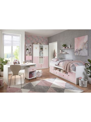 Wimex Standregal Cindy2 weiß / rosa 48 / 40 / 197cm