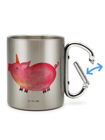 Mr. & Mrs. Panda Tasse Einhorn Schwein ohne Spruch in Silber