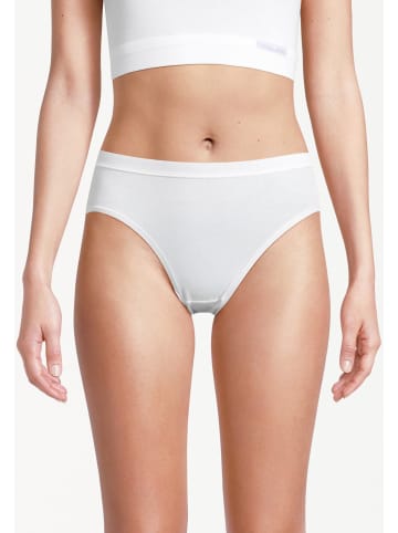 Conta Midi Slip Feinripp in Weiß / beige