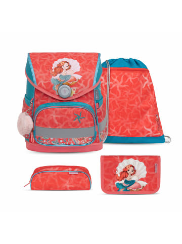 Belmil 4tlg-Set: Schulranzen Set Compact Sea Queen in Rosa H37xL30xT19 cm