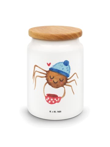 Mr. & Mrs. Panda Snackdose Spinne Agathe Kaffee ohne Spruch in Weiß