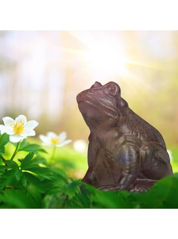relaxdays Gartenfigur Frosch in Braun