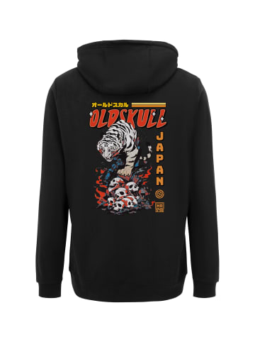 OLDSKULL Hoodie Xtreme Tattoo Tiger Skull Graphic in Black