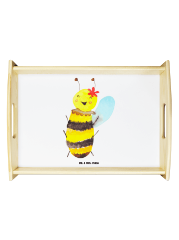 Mr. & Mrs. Panda holz serviertablett Biene Happy ohne Spruch in Weiß