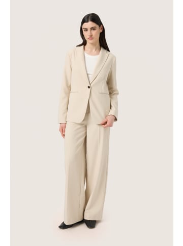 Soaked in Luxury Pants Suiting SLCorinne Gerade Passform in Oatmeal