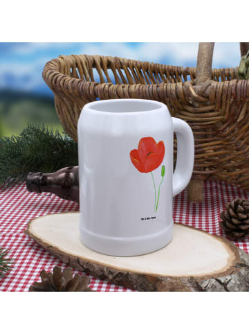 Mr. & Mrs. Panda Seidel Blume Mohnblume ohne Spruch in Weiß