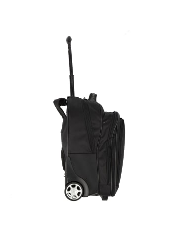 Dermata 2 Rollen Rucksacktrolley 47.5 cm Laptopfach in schwarz