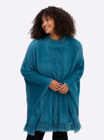 sheego Strickponcho in topas