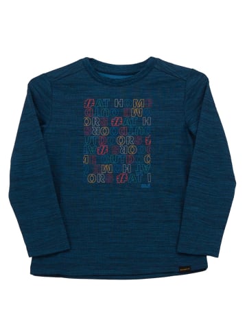 Jack Wolfskin Langarmshirt Neureuther Kinder Longsleeve Shirt Funktionsshirt Sport in Blau
