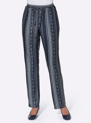 WITT WEIDEN Jerseyhose in marine-gestreift