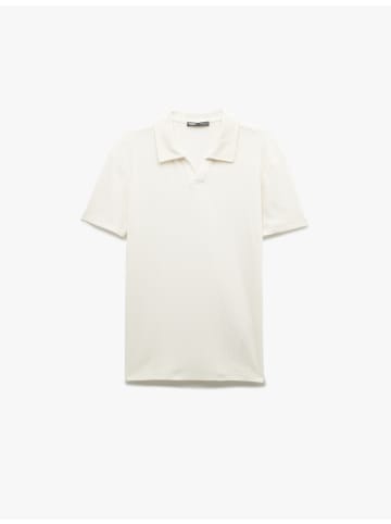 KOTON TSHIRT SS POLO in Ekru