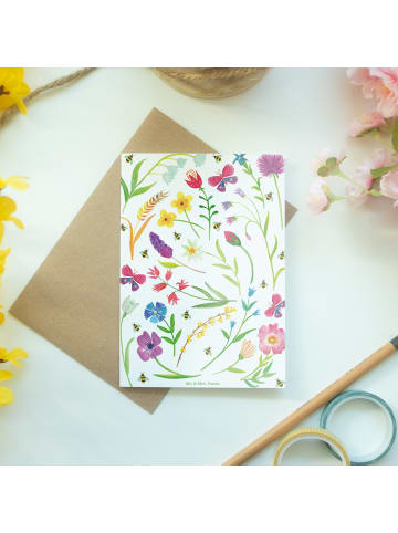 Mr. & Mrs. Panda Grußkarte Frühling mit Spruch in Bunt