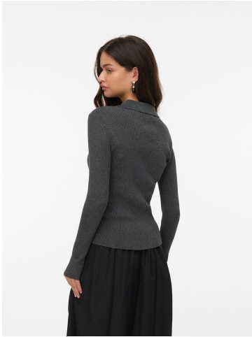 Vero Moda Strickpullover in Dark Grey Melange