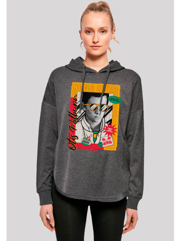 F4NT4STIC Oversized Hoodie Sex Education Otis Hung Over Collage in charcoal