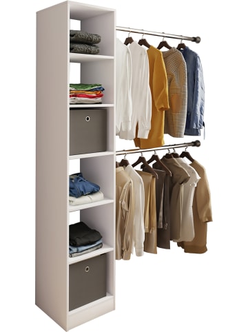 VCM  Offener Kleiderschrank Dachschrägen Regal Dacholll in Weiß