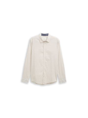 Tom Tailor Langarmhemd in white mini spike design