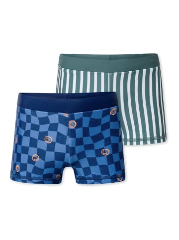 Schiesser Badehose Aqua Kids in mineral, indigo