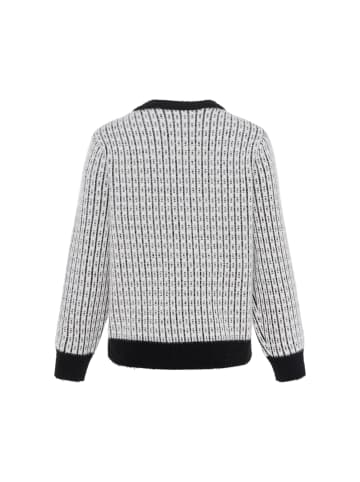 caneva Women Cardigan in Black Offwhite