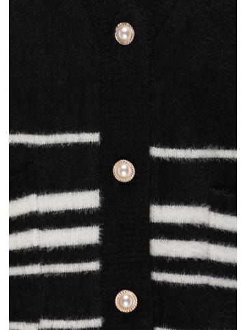 ALARY Women Cardigan in Black Offwhite