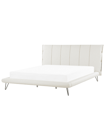 Beliani Doppelbett BETIN in Beige - (W) 220 x (H) 118 x (L) 230 cm