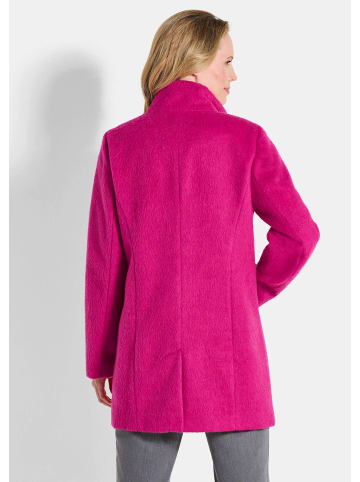 GOLDNER Kurzgröße:  Stepp-Winterjacke mit Kapuze in pink