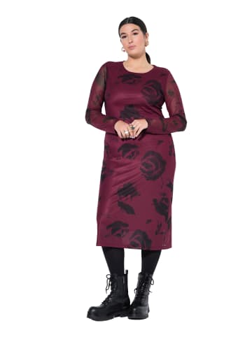 Studio Untold Midikleid in bordeauxrot