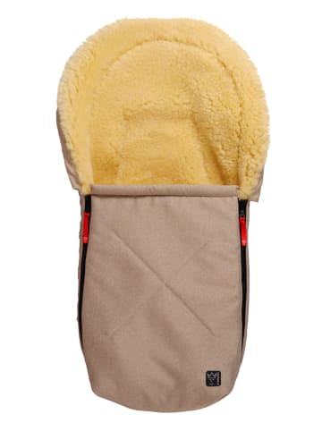 Kaiser Naturfellprodukte Lammfell-Babyschalenfußsack Emma sand melange