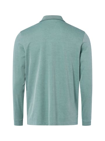 Ragman Langarm-Poloshirt - bügelleicht in lind - 0012
