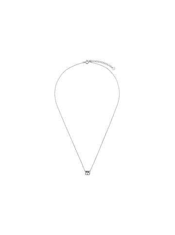 Luxenter Halskette aus 925er Sterlingsilber mit glitzernden Zirkonia-Steinen, rhodiniert