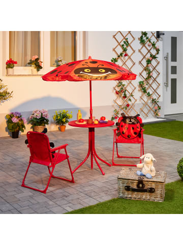 relaxdays Camping Kindersitzgruppe "Marienkäfer" in Rot