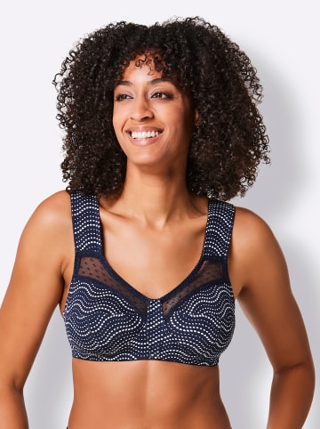 WITT WEIDEN Entlastungs-BH ohne Bügel in marine-weiß-bedruckt + weiß-marine-bedruckt