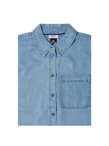 Cecil Halbarmbluse in light blue wash