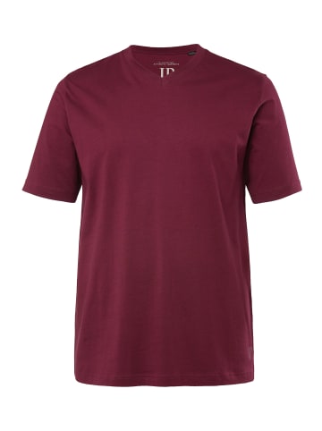 JP1880 Kurzarm T-Shirt in dunkel weinrot